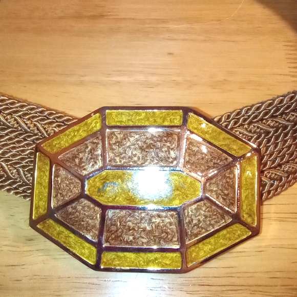 Vintage 80\'s Gutos W Germany Broided Gold Medal Waist Women\'s Belt Size 28\